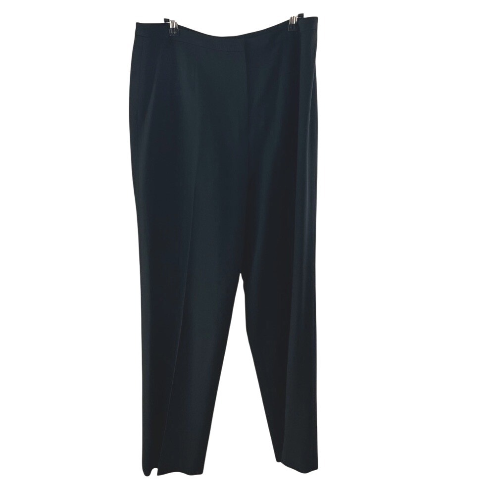 Ann Taylor LOFT 100% Wool Straight Leg Lined Dress Pants Black 14